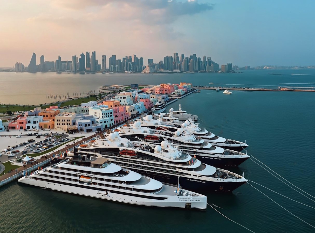 Yacts berthin at old Doha port